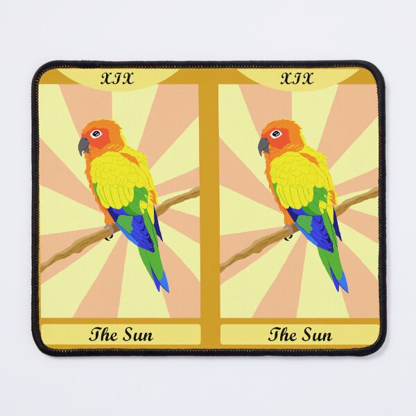 Item preview, The Sun Tarot Card With Sun Conure designed and sold by TiffinByLK.