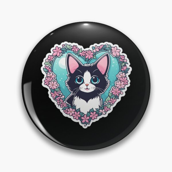 Artikelvorschau, Blumenherzkatze entworfen und verkauft von FatCatStudios.