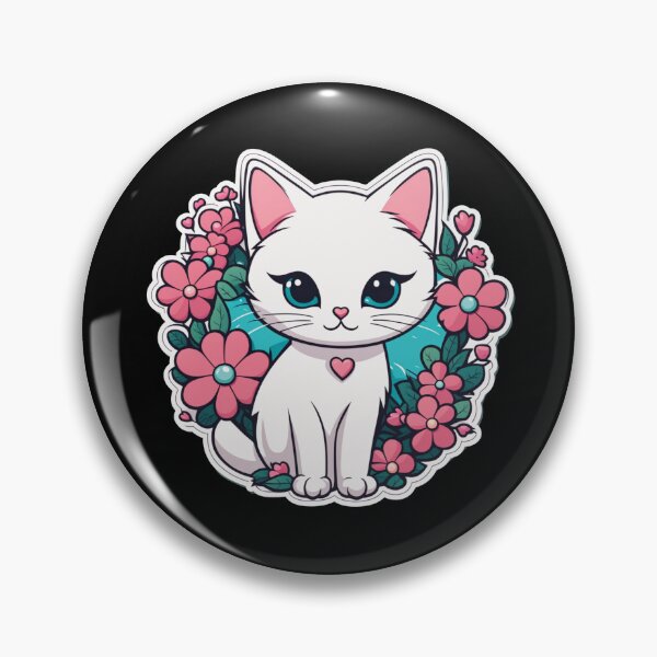 Artikelvorschau, Blumenherzkatze entworfen und verkauft von FatCatStudios.