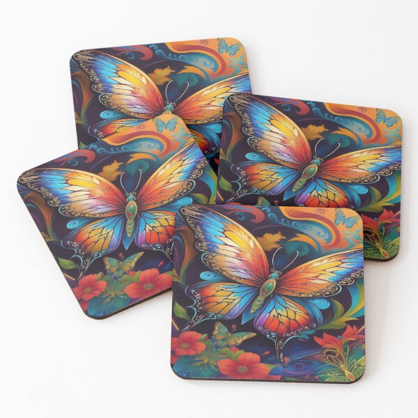 Item preview, Butterfly Art Nouveau Painting designed and sold by druidwolfart.