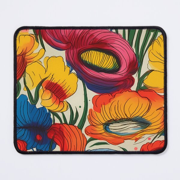 Item preview, Abstract Colorful Flowers Unique Art Style #5 designed and sold by CareToCanvas.