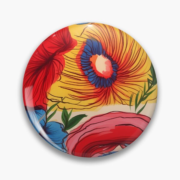 Item preview, Abstract Colorful Flowers Unique Art Style #7 designed and sold by CareToCanvas.