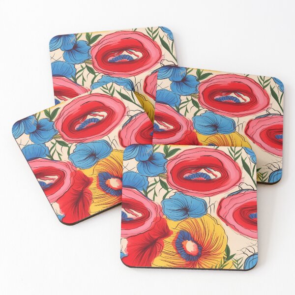 Item preview, Abstract Colorful Flowers Unique Art Style #7 designed and sold by CareToCanvas.