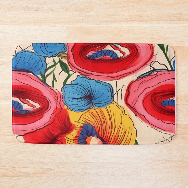 Item preview, Abstract Colorful Flowers Unique Art Style #7 designed and sold by CareToCanvas.