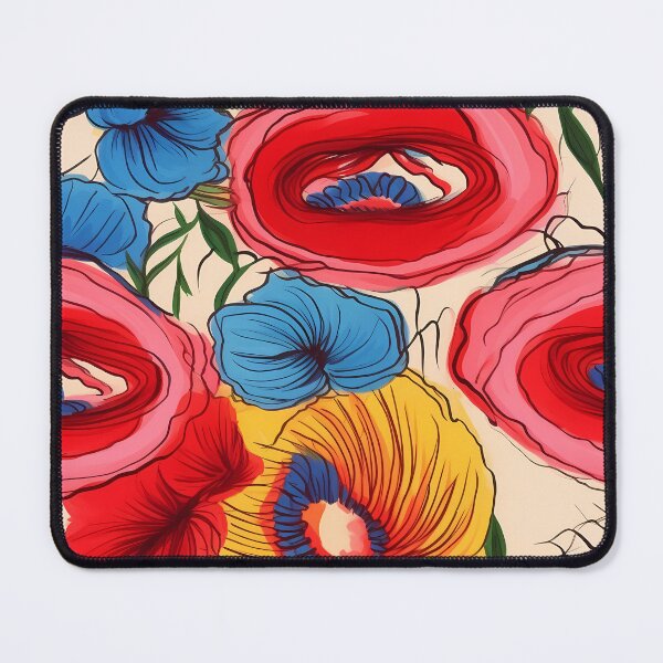 Item preview, Abstract Colorful Flowers Unique Art Style #7 designed and sold by CareToCanvas.