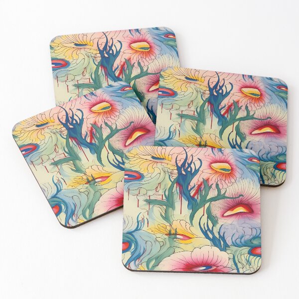 Item preview, Abstract Colorful Flowers Unique Art Style #10 designed and sold by CareToCanvas.