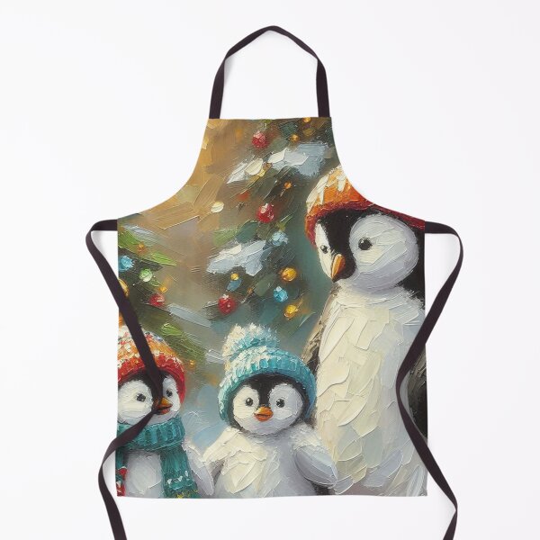 Item preview, FAMILY OF PENGUINS IN IMPASTO OIL PAINT designed and sold by SCOTTYBOYART.