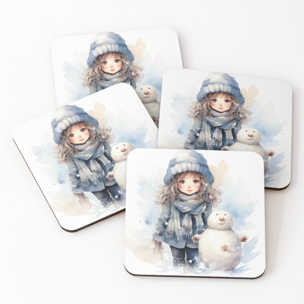 Item preview, Girl and snowman designed and sold by MystiS.