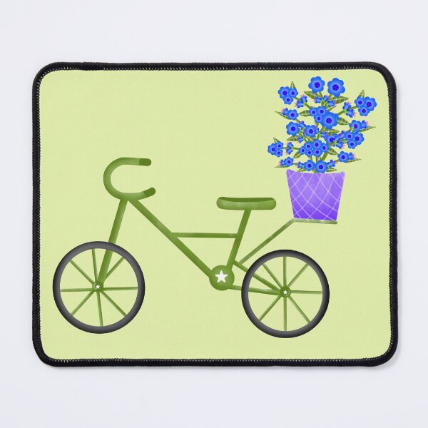 Item preview, Cute green bicycle with flower basket designed and sold by Onanong2531.