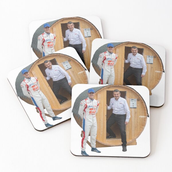 Item preview, Steiner and Schumacher in a sauna designed and sold by RacerFan.