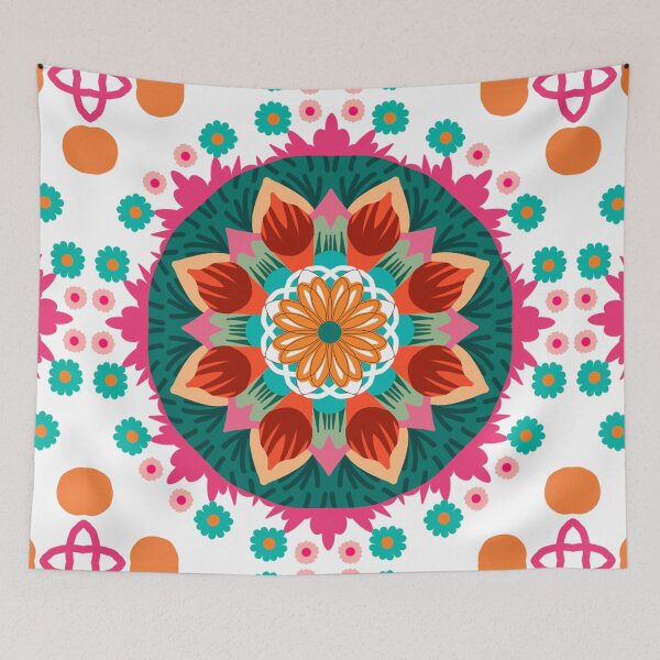 Item preview, Folklore floral pattern with marguerites designed and sold by HarridanCreates.