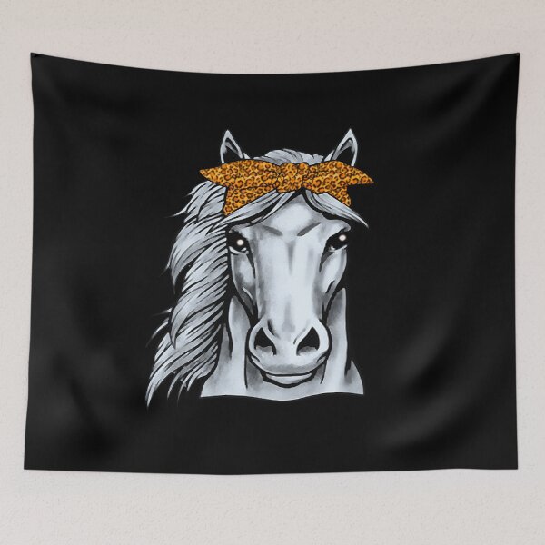 Item preview, Horse Graphic Tee designed exclusively with Messy Bun Style for girls, designed and sold by momoworlddesign.