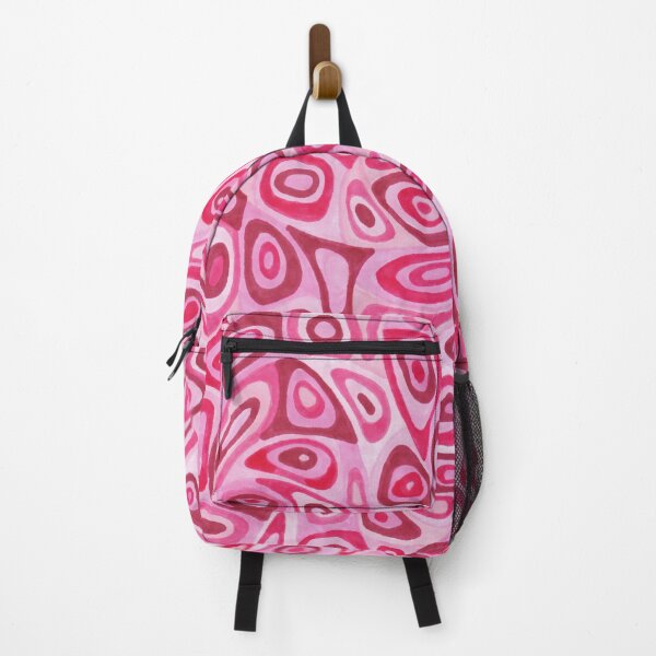 Item preview, Hand Painted Colorful Geometric Shapes Pattern in Shades of Rose designed and sold by inklets.