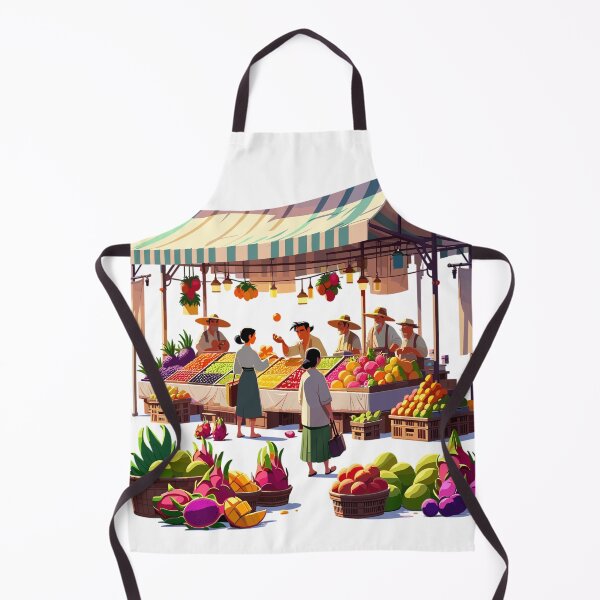 Item preview, Lively market with exotic fruits designed and sold by LongIslandDesgn.