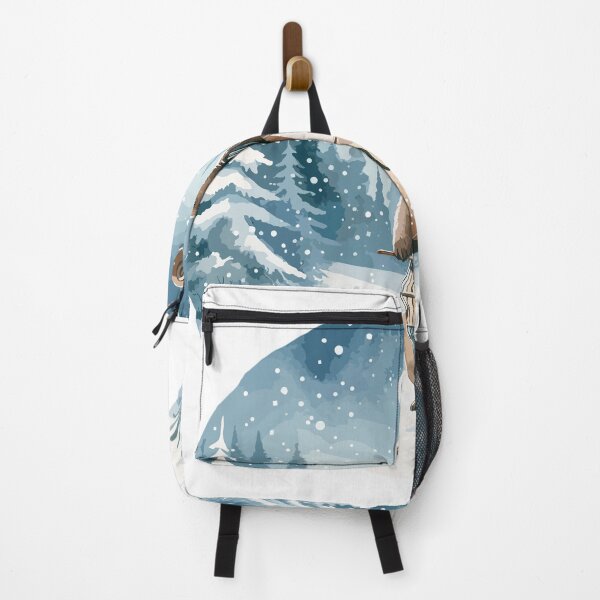 Item preview, Bear plays double bass in snow landscape designed and sold by LongIslandDesgn.