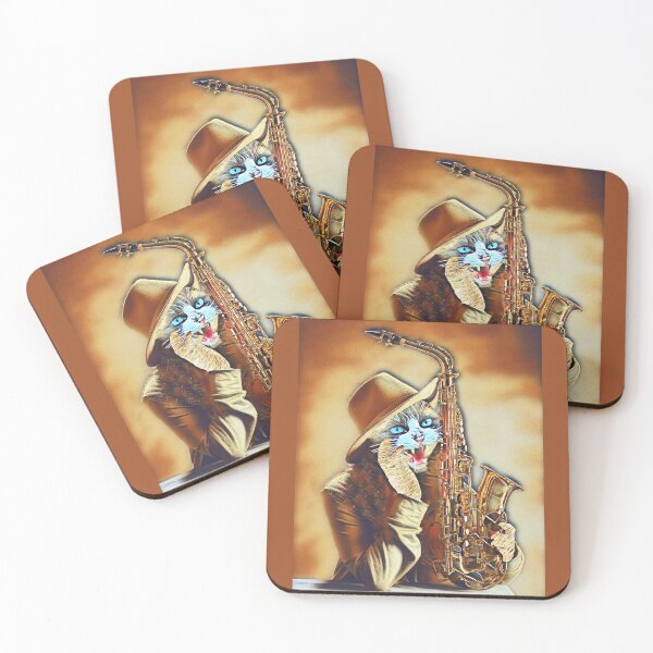 Item preview, Cat plays the sax designed and sold by Artbellachi.