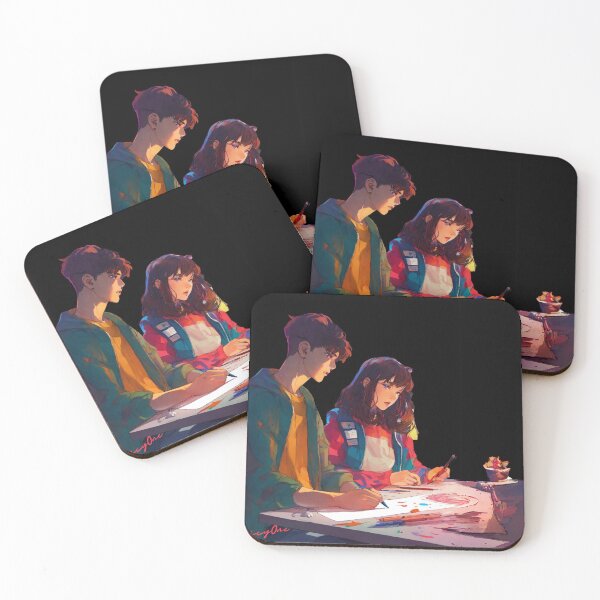 Item preview, Young Boy and Girl Discussion on Art designed and sold by SpicyOne.