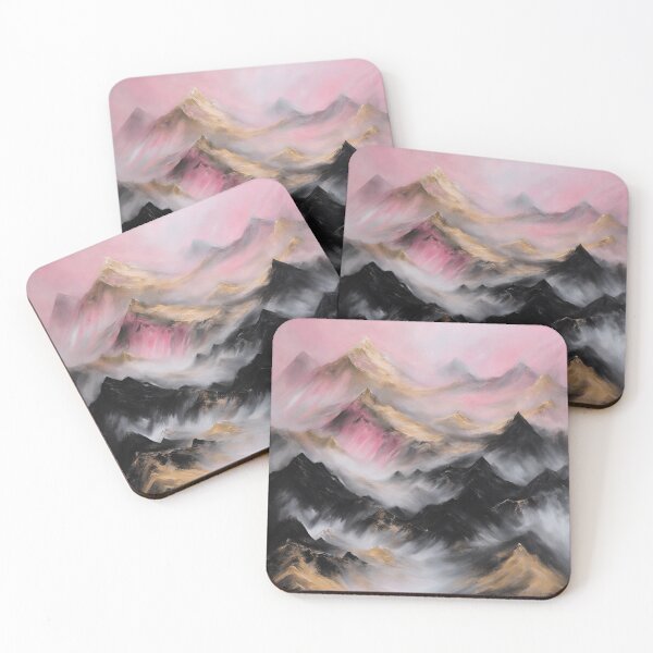 Item preview, Pink and Gold Mountain Dreamscap designed and sold by Alihassan-Art.