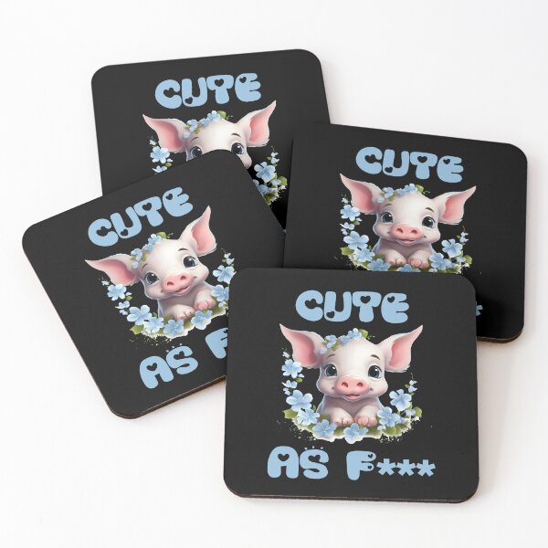 Item preview, Piggy cute as f*** - pet lover design designed and sold by CleanDecor.