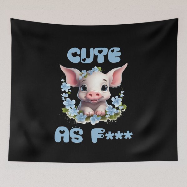 Item preview, Piggy cute as f*** - pet lover design designed and sold by CleanDecor.