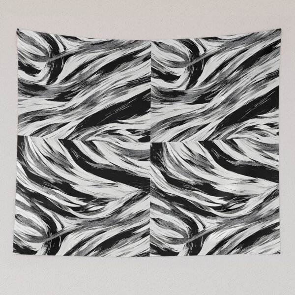 Item preview, Abstract black and white painted on background designed and sold by Jayjaynaenae.