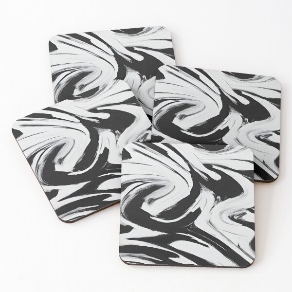 Item preview, Abstract black and white painted on background designed and sold by Jayjaynaenae.