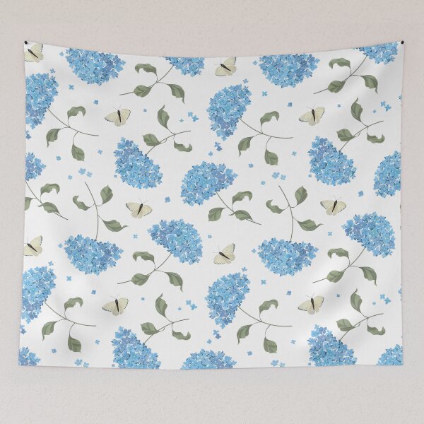 Item preview, Blue Hydrangea on white designed and sold by Avisnanna.