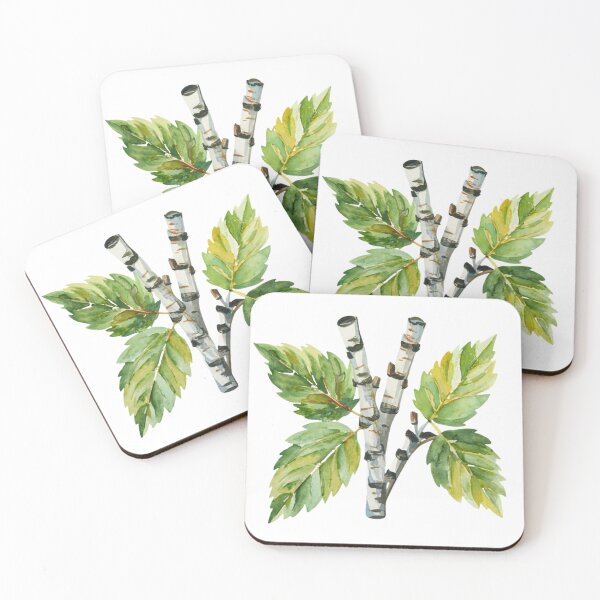 Item preview, Watercolor Birch Leaves designed and sold by Blink Art Studio.