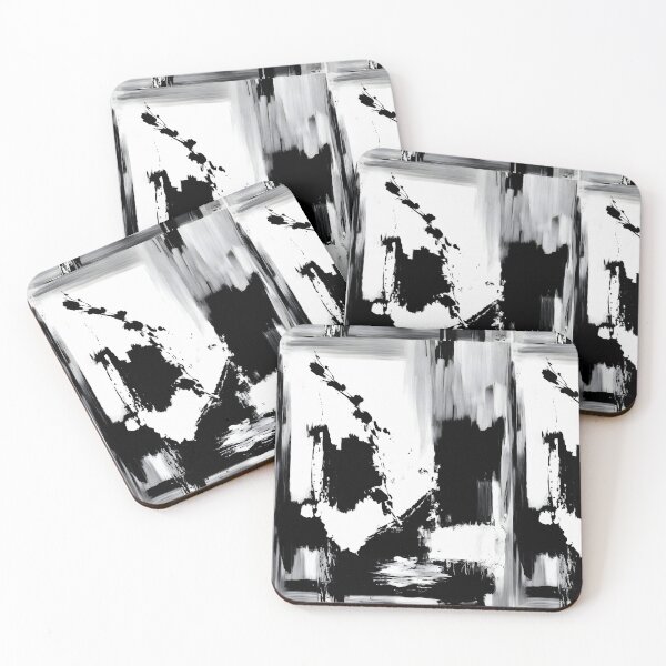 Item preview, Abstract black and white painted on background designed and sold by Jayjaynaenae.