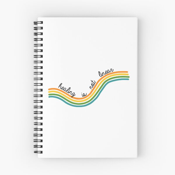 Item preview, healing is not linear with rainbow colors designed and sold by CreativeElle.