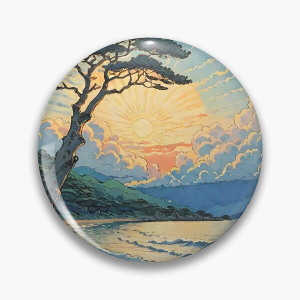 Item preview, Arriving at Hneho Coast - A Contemporary Ukiyo-e Nature Landscape designed and sold by Kijiermono.
