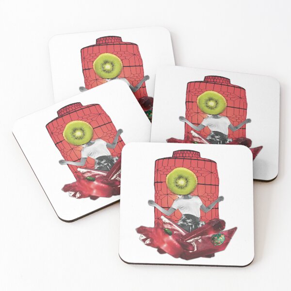 Item preview, Red Light Green Bug Collage Print designed and sold by Julia Sol.