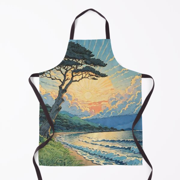 Item preview, Arriving at Hneho Coast - A Contemporary Ukiyo-e Nature Landscape designed and sold by Kijiermono.