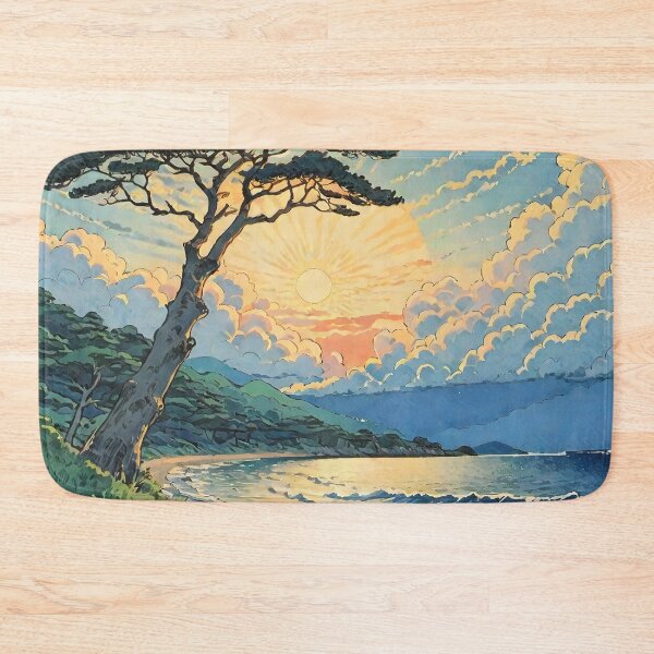 Item preview, Arriving at Hneho Coast - A Contemporary Ukiyo-e Nature Landscape designed and sold by Kijiermono.