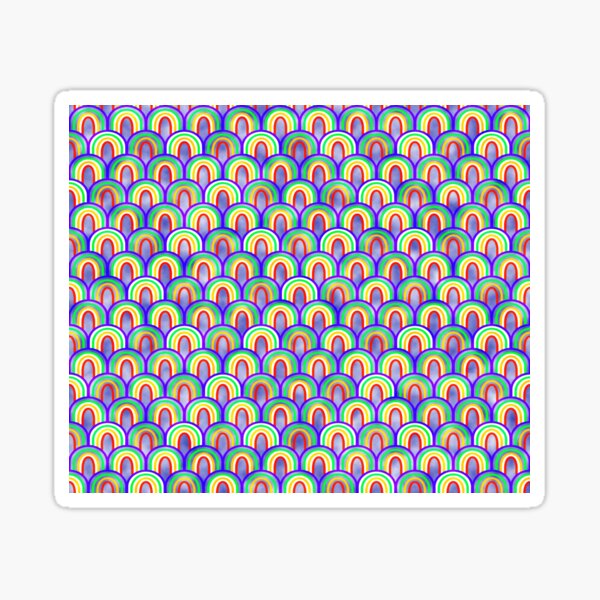 Happy Place  Rainbow Scale pattern Sticker
