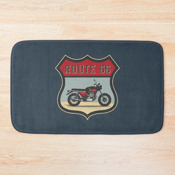 Item preview, Vintage Sign Route 66 with Motorcycle designed and sold by Foxalla.