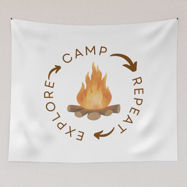 Item preview, Explore camp repeat hiking designed and sold by BreadnButter97.