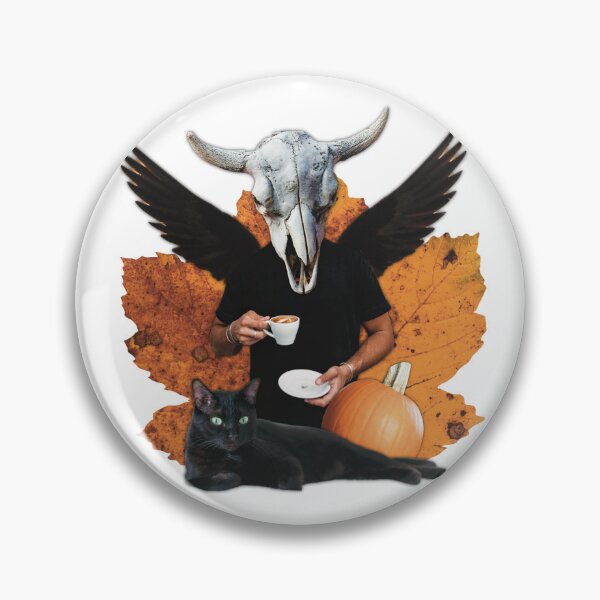 Item preview, Autumn Skull Halloween Vibes Collage Print designed and sold by Julia Sol.