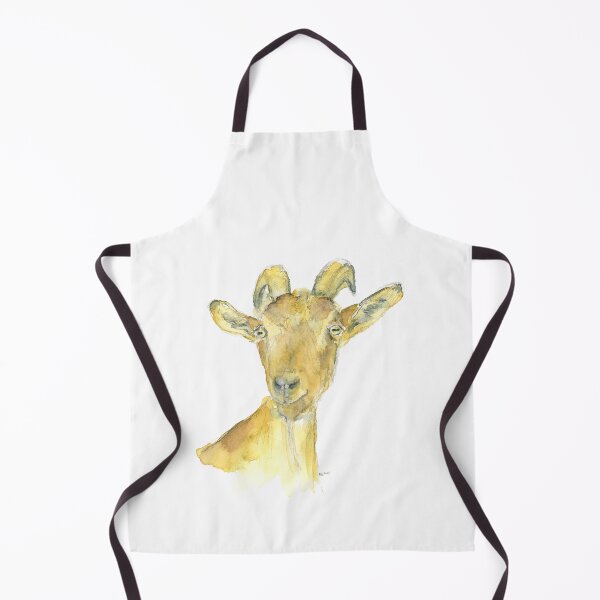 Item preview, Curious goat watercolor painting designed and sold by KarenKaspar.