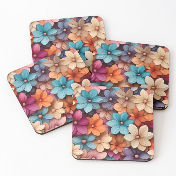 Item preview, Colourful Flowers Pattern designed and sold by LynZorHome.