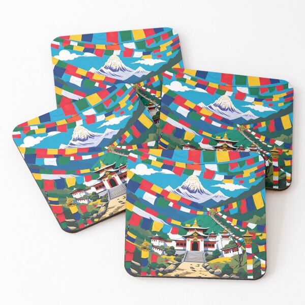 Item preview, BUDDHIST MOUNTAIN RETREAT designed and sold by PIGCASSOSAIART.