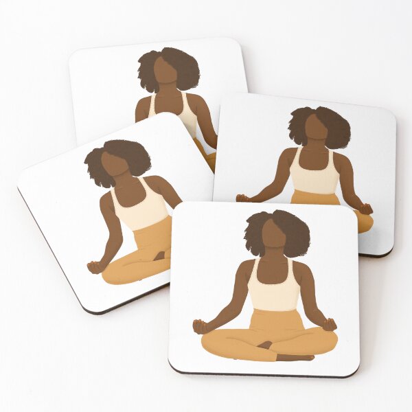 Item preview, meditating woman designed and sold by CreativeElle.