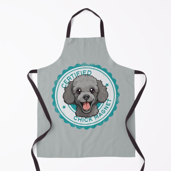 Item preview, Poodle - Gray colored 'Certified Chick Magnet' designed and sold by wotsthis.