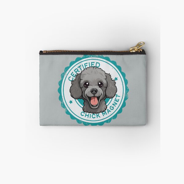 Item preview, Poodle -  Gray colored 'Certified Chick Magnet' designed and sold by wotsthis.