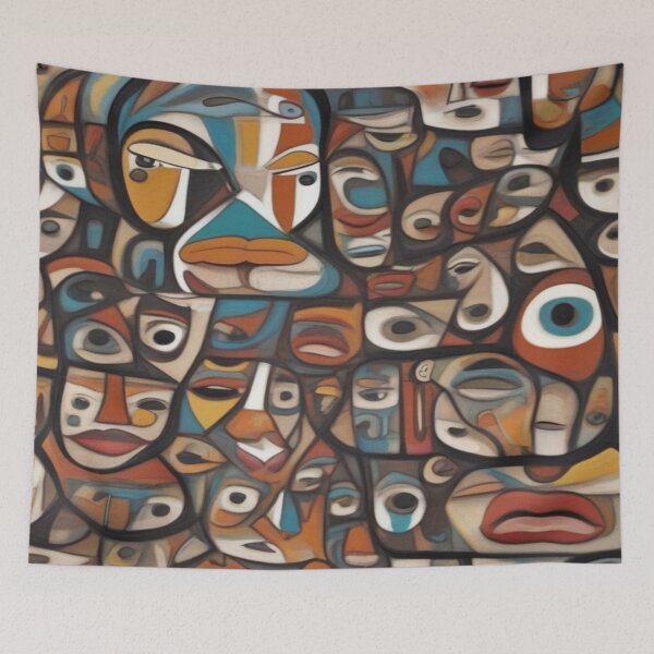 Item preview, Funky Abstraction Style Art Faces. designed and sold by SuraSu.