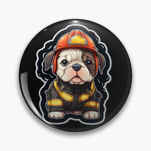 Item preview, Firefighter Bulldog designed and sold by CUTEDOGGIEZ.