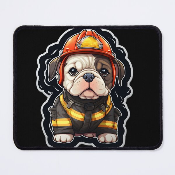 Item preview, Firefighter Bulldog designed and sold by CUTEDOGGIEZ.