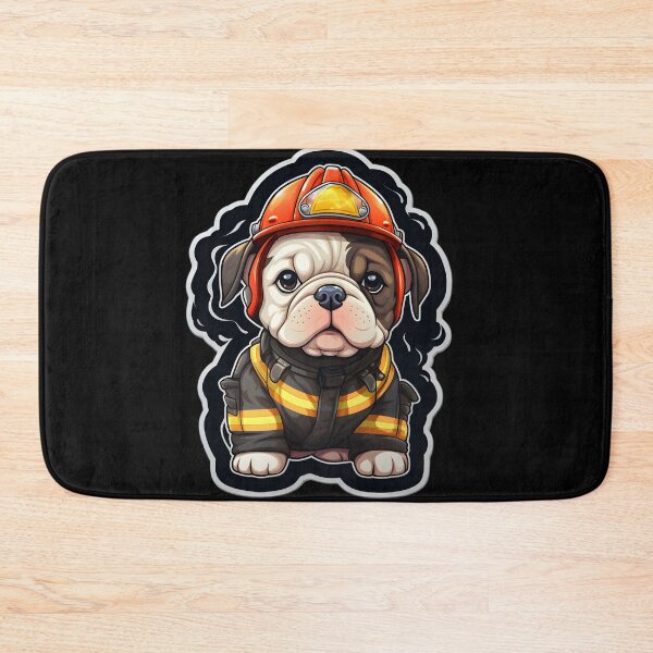 Item preview, Firefighter Bulldog designed and sold by CUTEDOGGIEZ.
