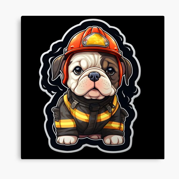 Artikel-Vorschau von Feuerwehrmann Bulldog, designt und verkauft von CUTEDOGGIEZ.