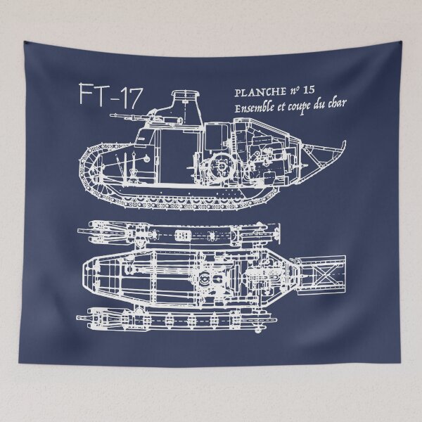 Item preview, FT-17 French Light Tank WW1 Blueprint Diagrams Drawings designed and sold by MilitaryMart.